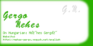 gergo mehes business card